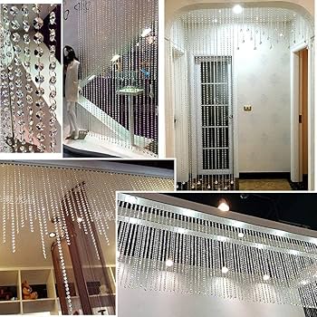 ブラックレトロローズ ビーズカーテン ドア用インテリア Amazon｜10本 クリスタルビーズカーテン 八角珠ビーズカーテン